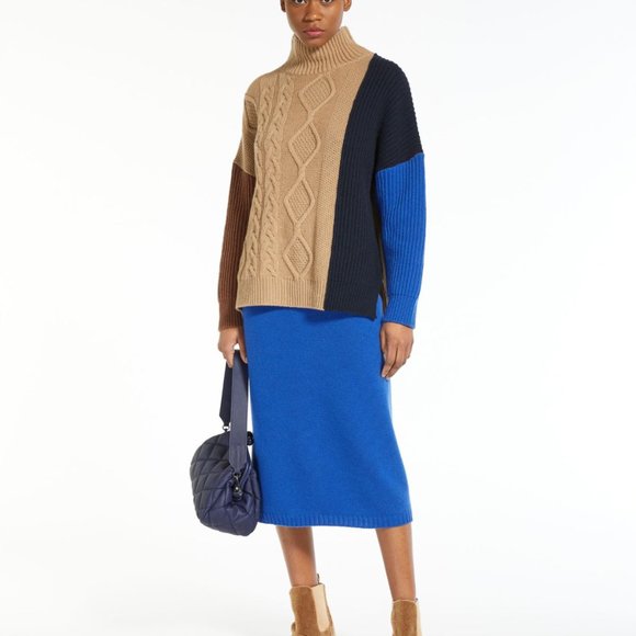 Weekend MaxMara skirt in blue wool- IT38 - Picture 2 of 6
